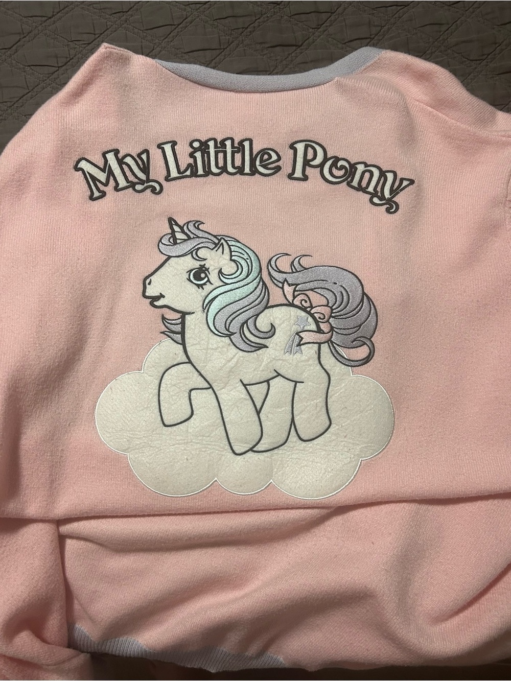 My Little Pony x Cakeworthy Pink Crewneck Sweater with Cloud Pony Graphic
